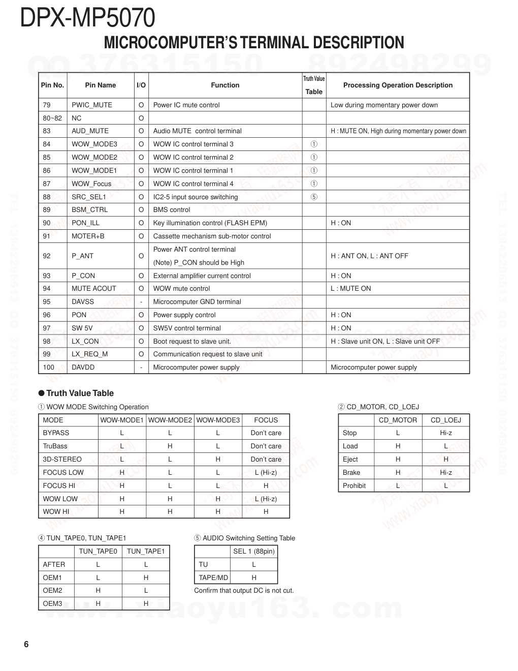 建伍KENWOOD DPX-MP5070 CD卡式播放机电路图-5 建伍KENWOOD DPX-MP5070 CD卡式播放机电路图-5