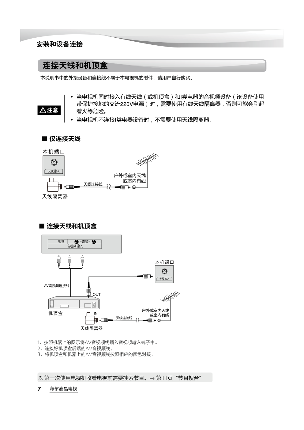 海尔LS55AL88D91液晶彩电使用说明书-7 海尔LS55AL88D91液晶彩电使用说明书-7