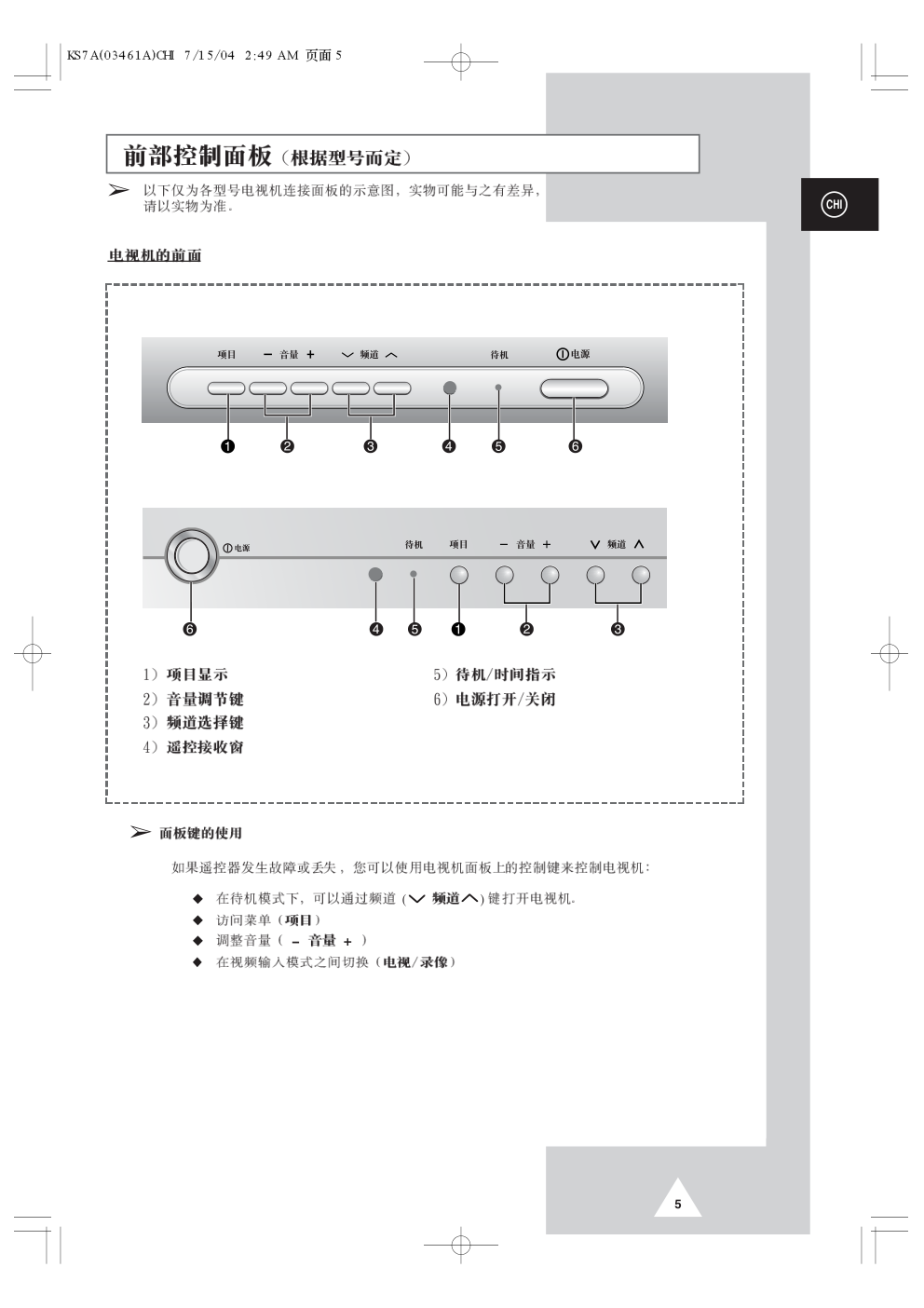 三星CS-29M20W彩电使用说明书-4 三星CS-29M20W彩电使用说明书-4