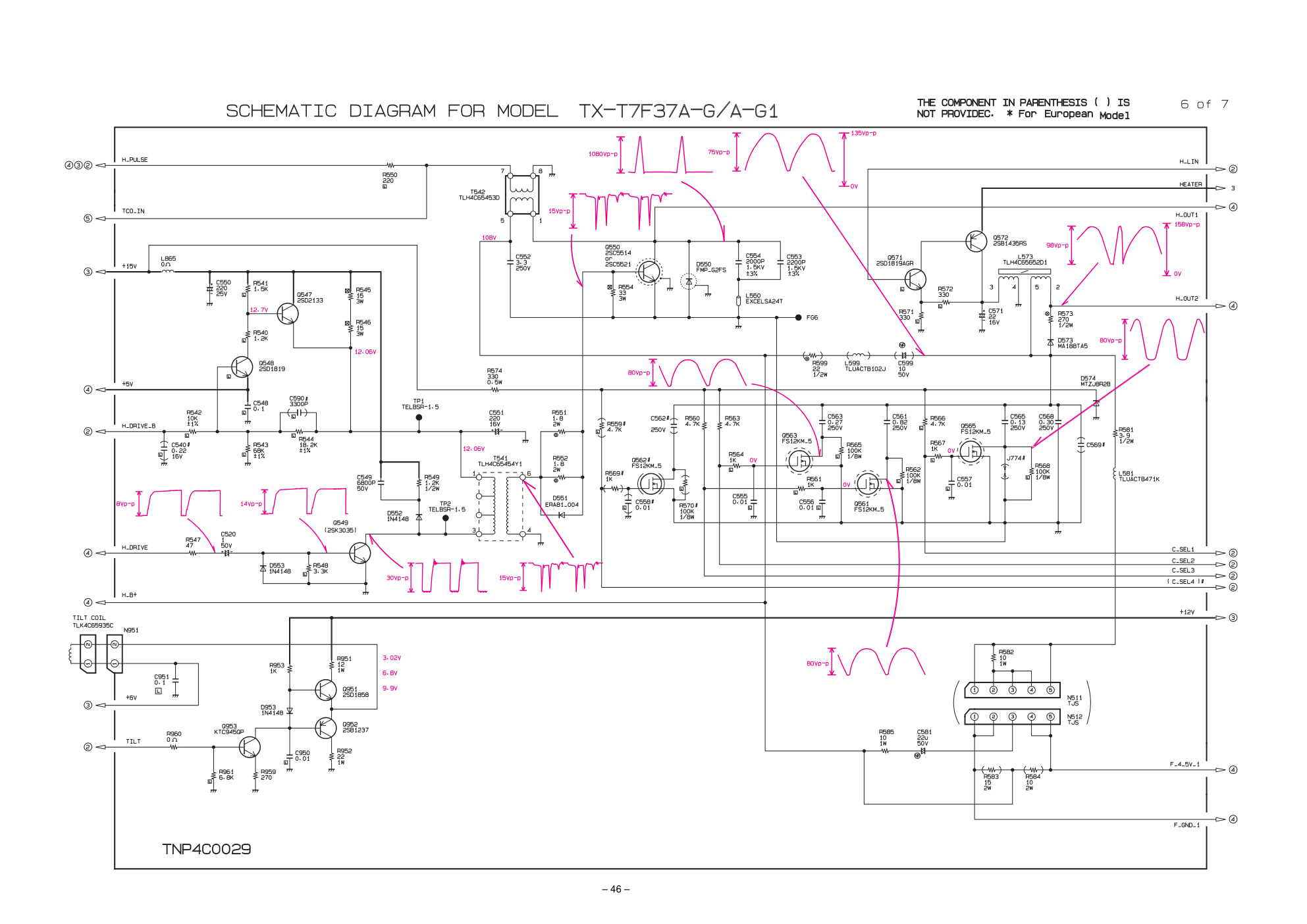 松下TX-T7F37A CRT显示器电路图纸-6