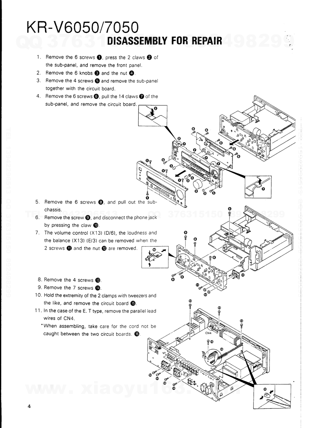 建伍KENWOOD KR-7050音频视频播放器维修手册-3 建伍KENWOOD KR-7050音频视频播放器维修手册-3