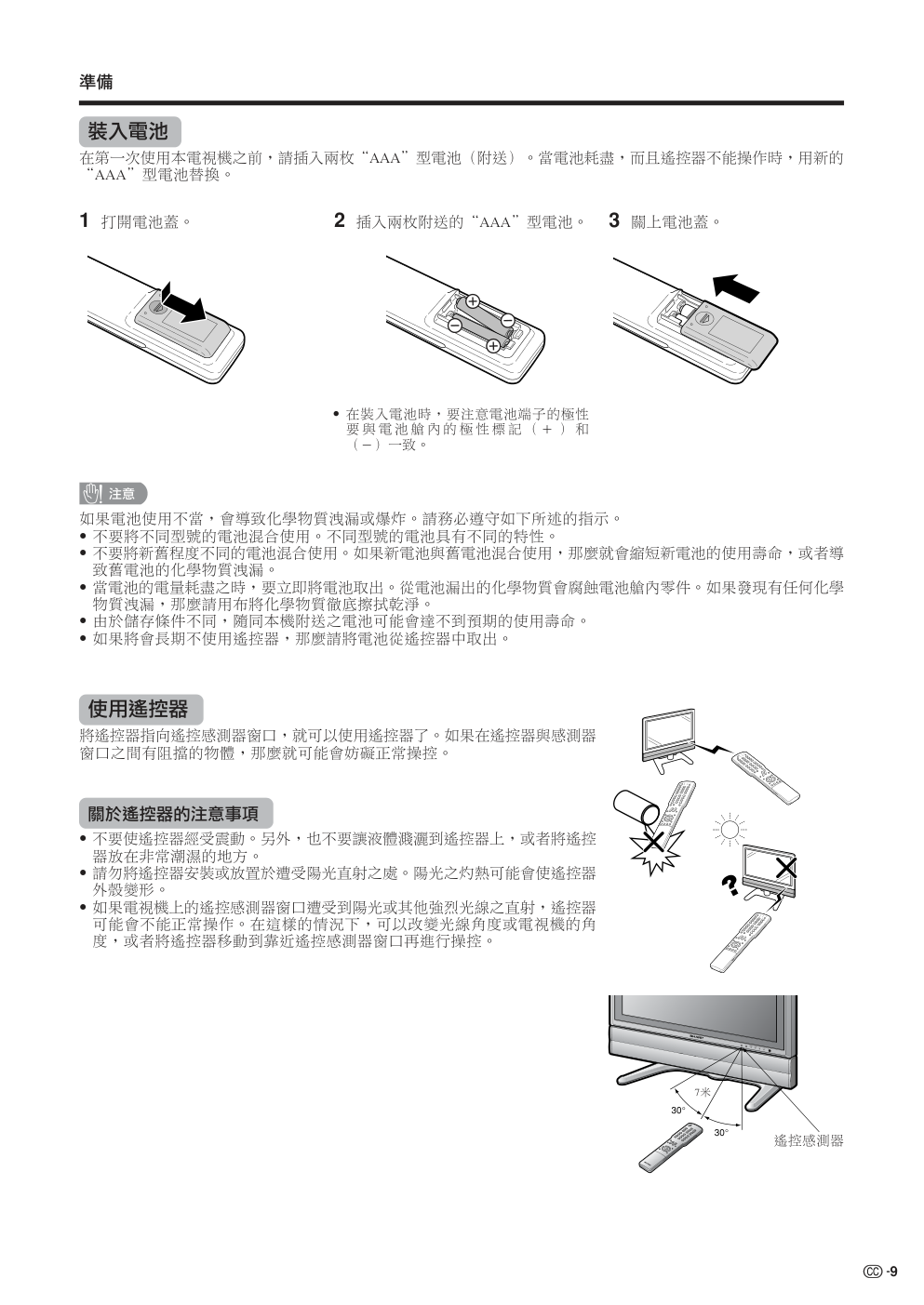 声宝LC-26GA3H型液晶电视机说明书-9