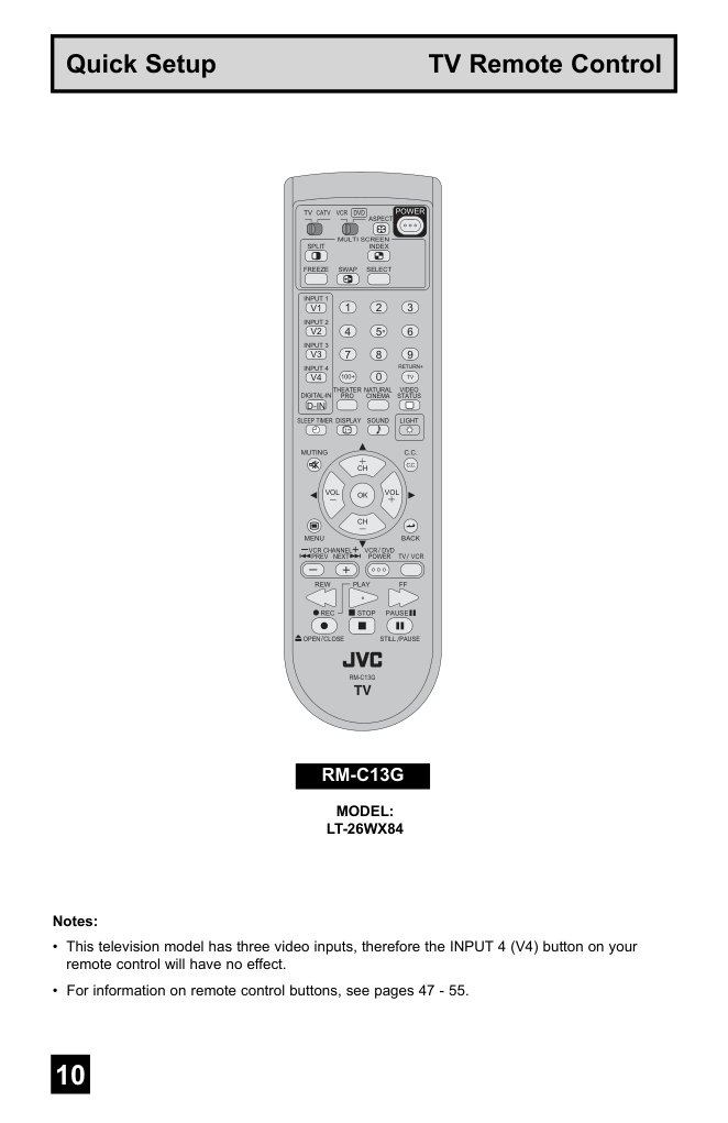 JVC胜利LT-26WX84液晶平板电视使用手册-9