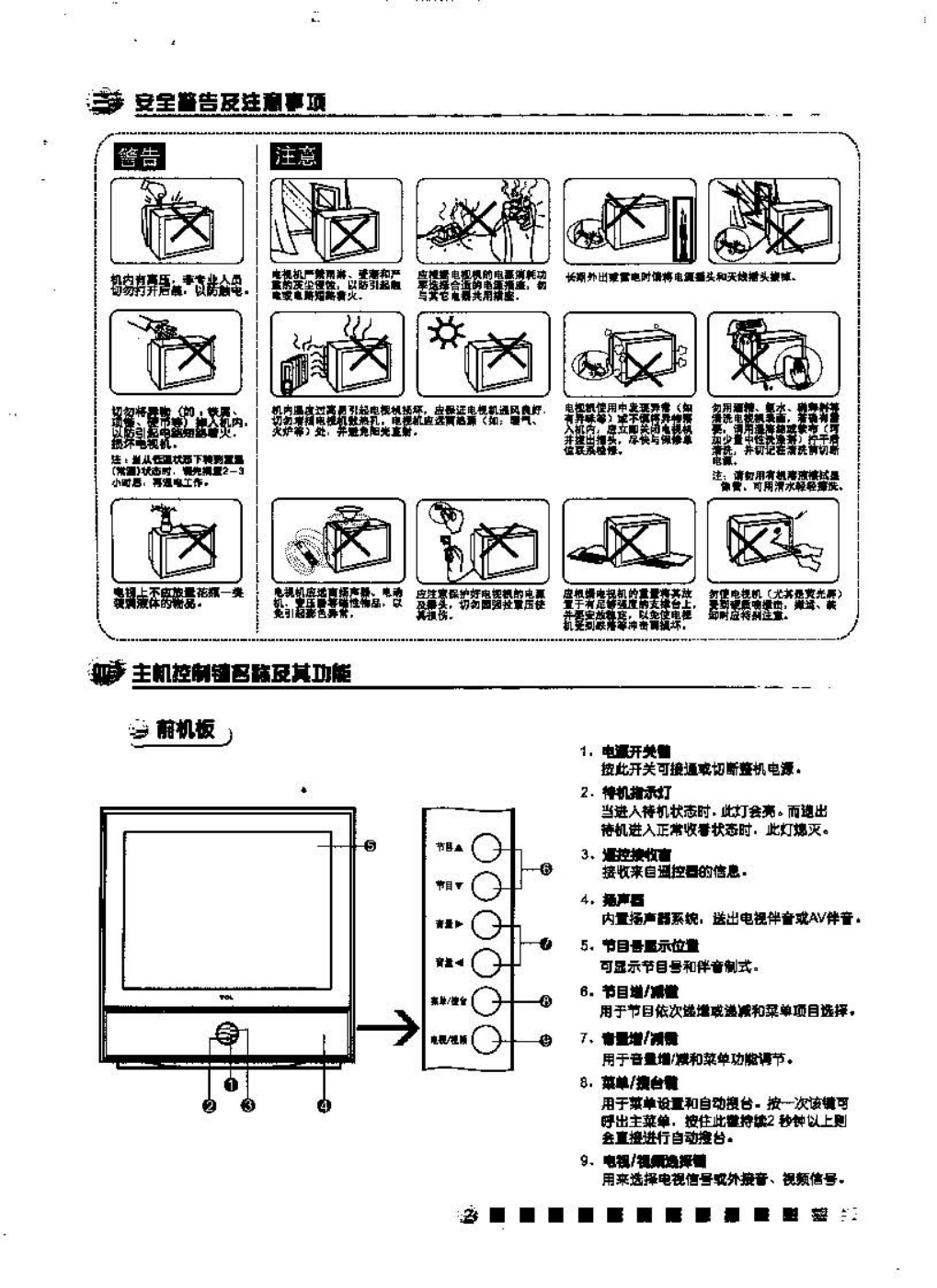 TCL王牌NT25A51C彩电使用说明书-2