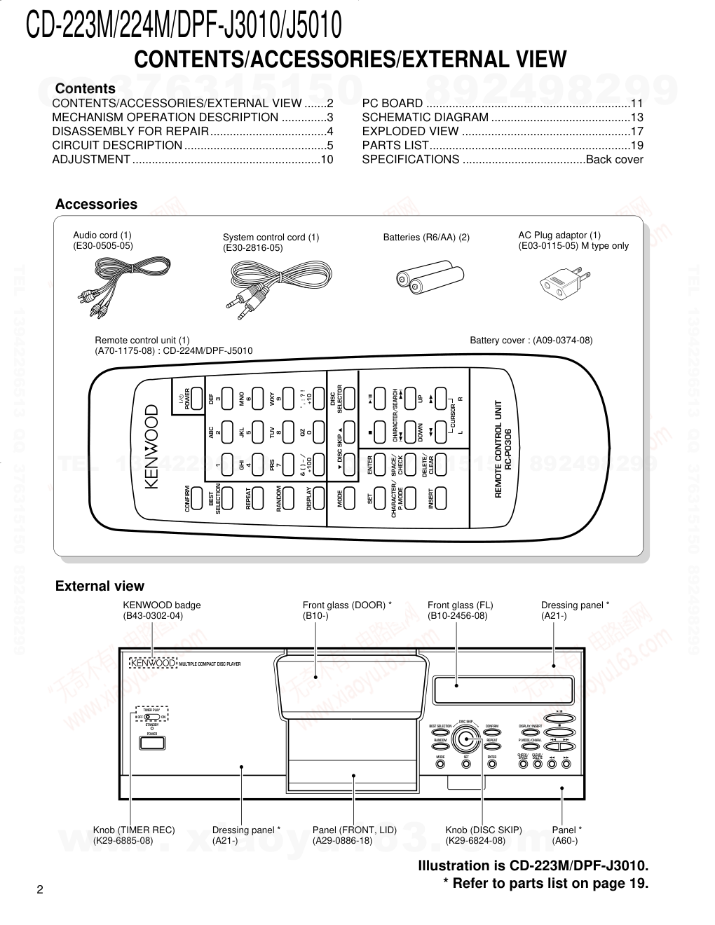 建伍KENWOOD DPF-J5010 CD播放机电路图-1