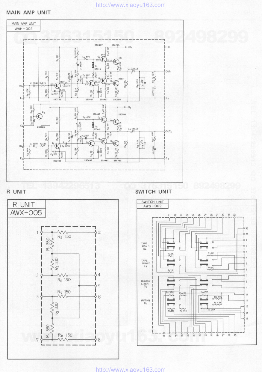 先锋PIONEER QA-800音响电路图-3 先锋PIONEER QA-800音响电路图-3