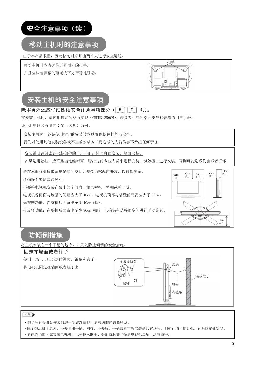 HITACHI CLE-998等离子电视说明书-8 HITACHI CLE-998等离子电视说明书-8