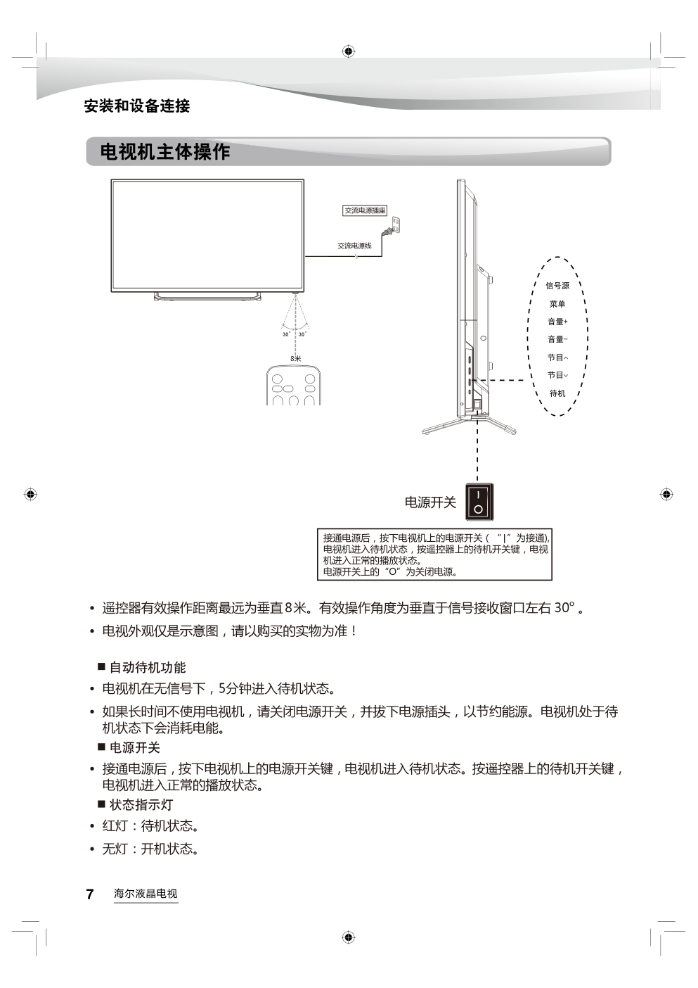 海尔LE42B3500W液晶彩电使用说明书-7