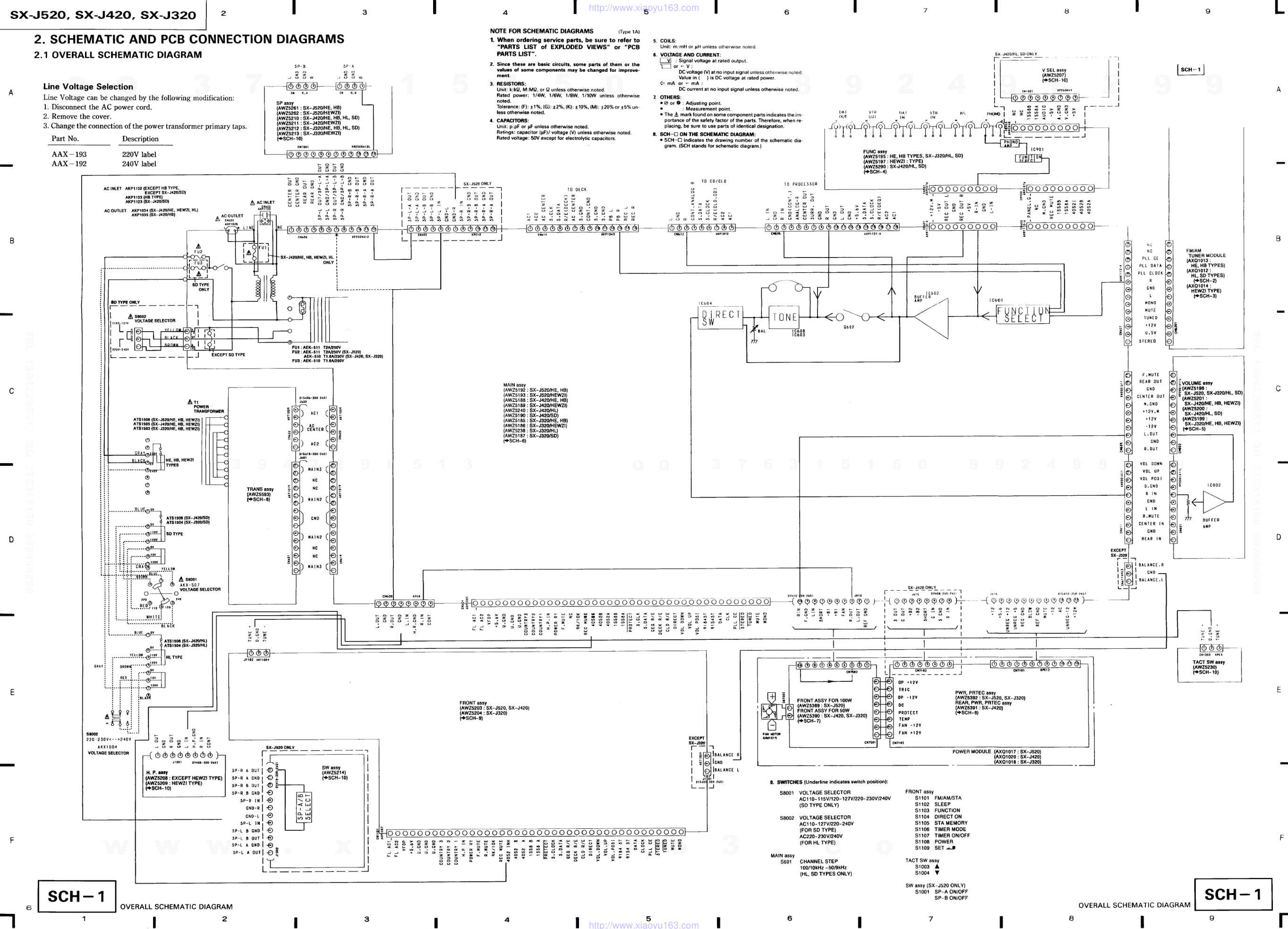先锋PIONEER SX-J520电路图-3 先锋PIONEER SX-J520电路图-3