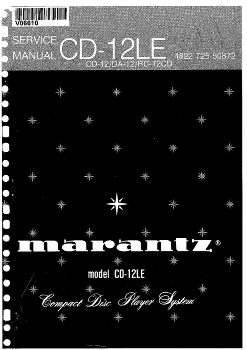 Marantz马兰士CD12LE音响图纸-0 Marantz马兰士CD12LE音响图纸-0