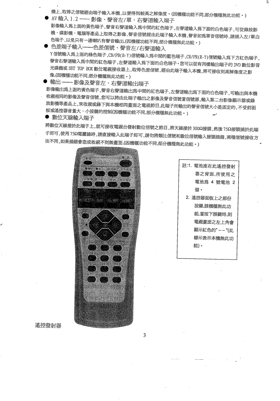 声宝SC-21FS1型电视机说明书-5
