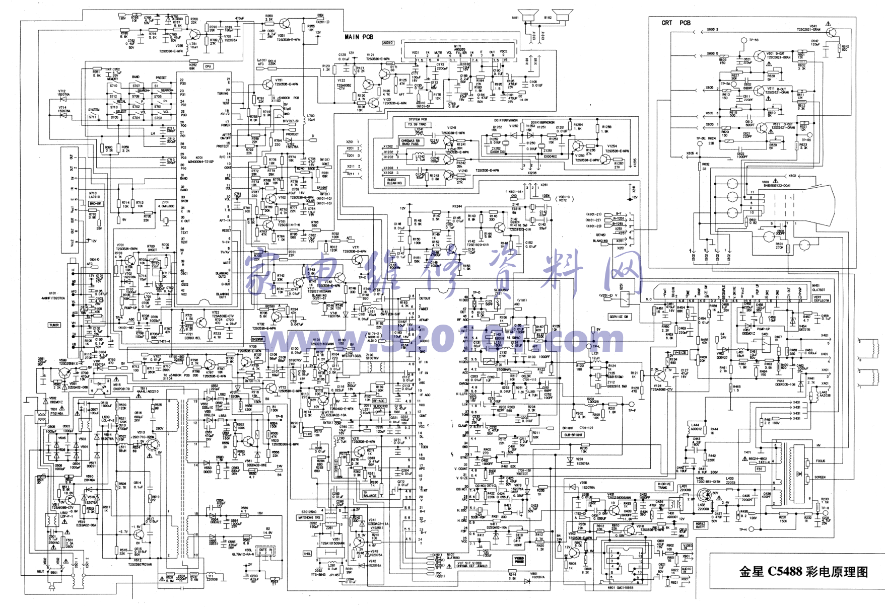 金星C5488彩电图纸-0 金星C5488彩电图纸-0