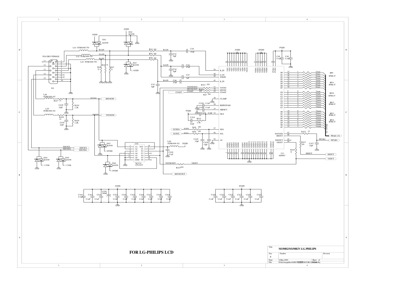 长虹M150B2机芯（LG屏）电路原理图-1