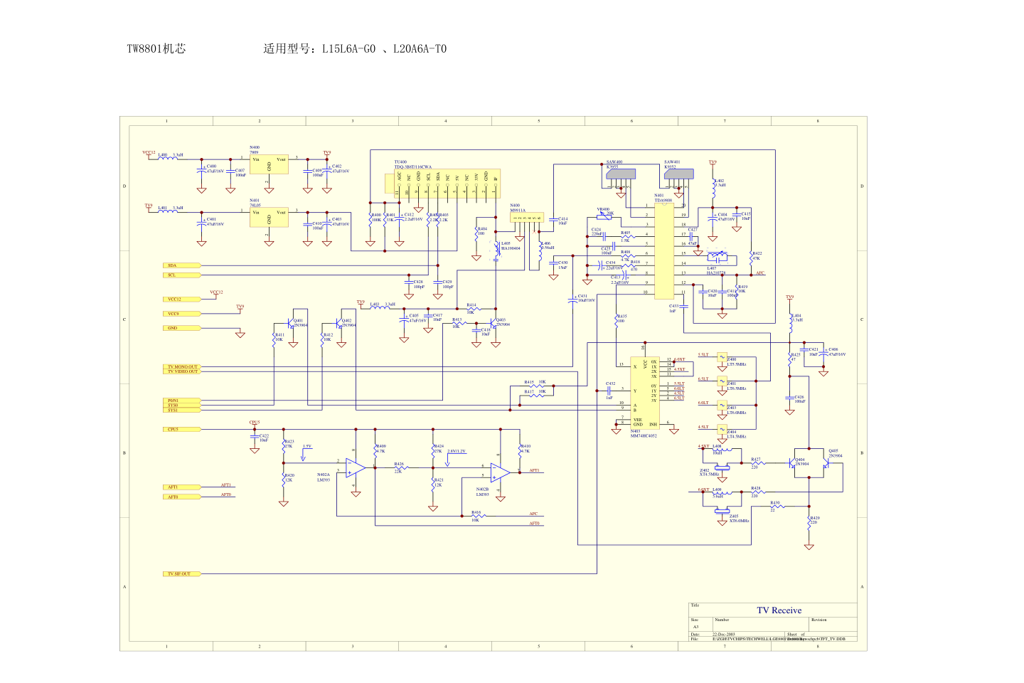 海尔L15L6A-G0、L20A6A-T0（TW8801机芯）电路原理图-9