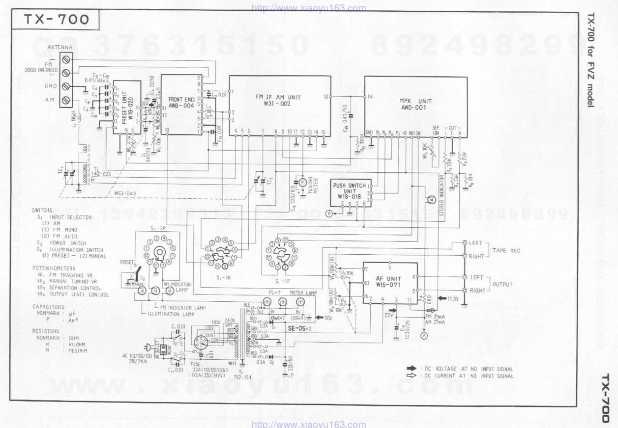 先锋PIONEER TX-700电路图-2
