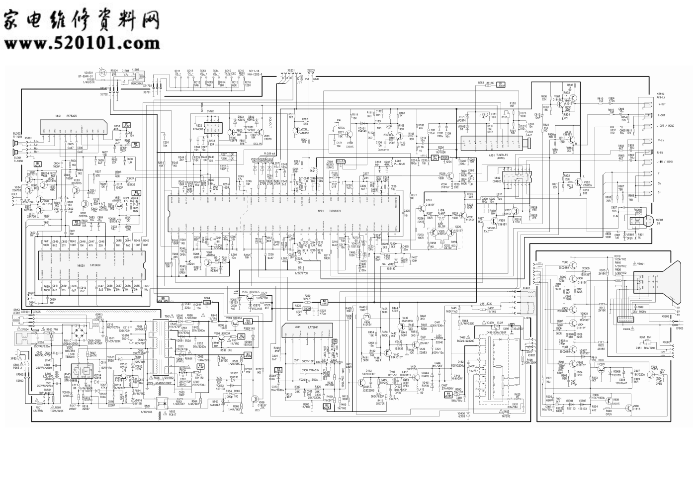 海信TF2507H彩电电路原理图-0 海信TF2507H彩电电路原理图-0