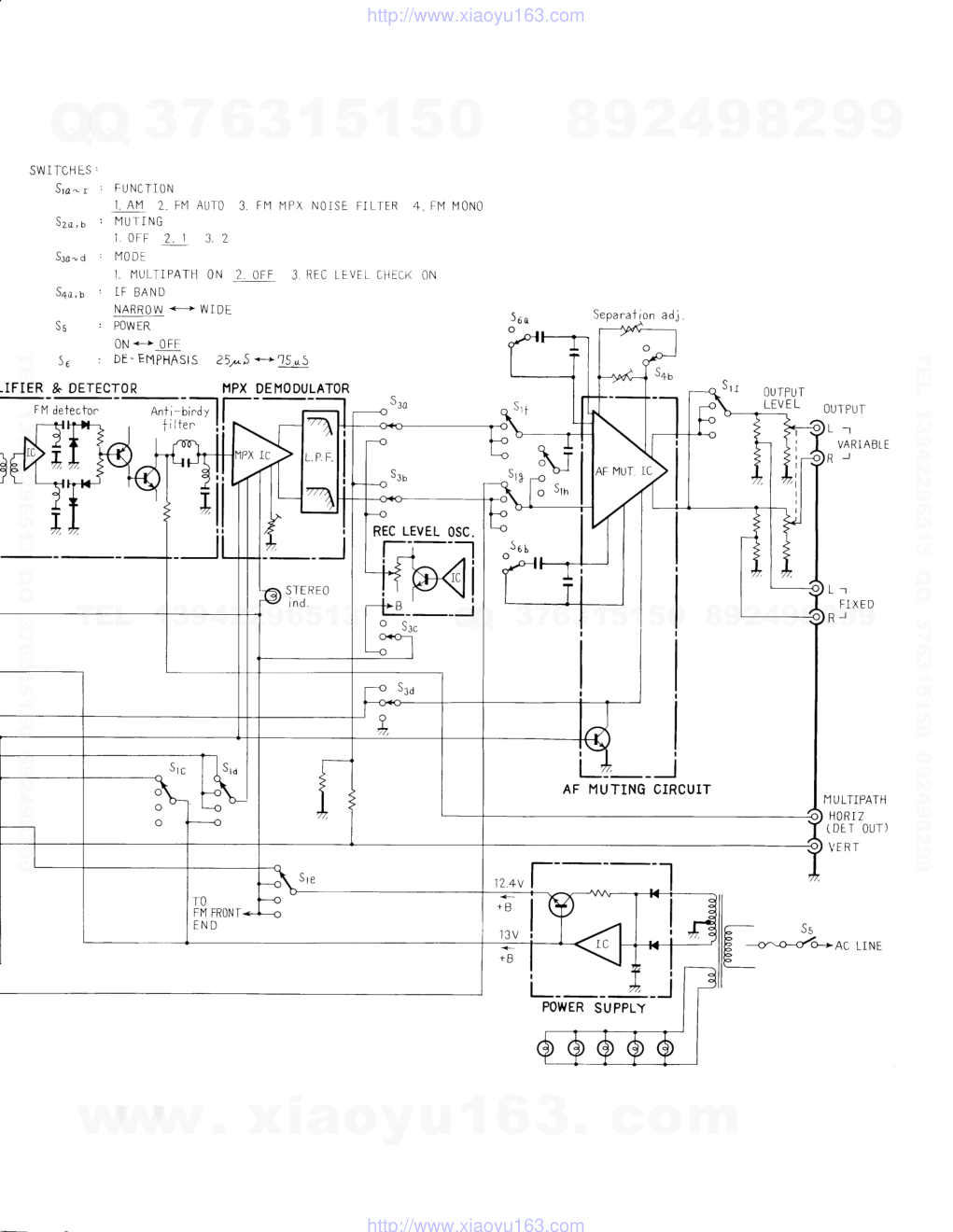 先锋PIONEER TX-9500II电路图-8