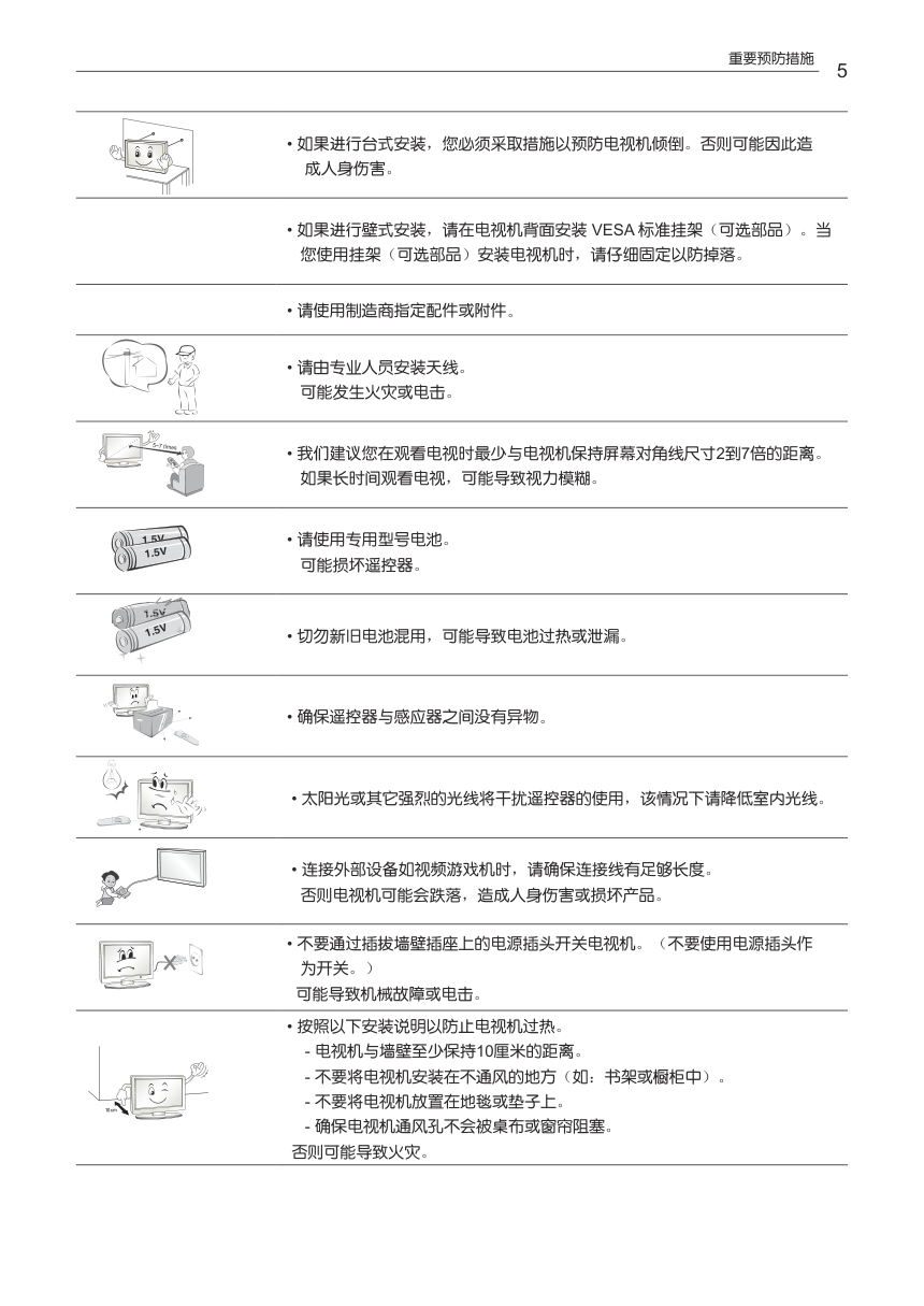 LG 32LS315H-CA液晶彩电使用说明书-5 LG 32LS315H-CA液晶彩电使用说明书-5