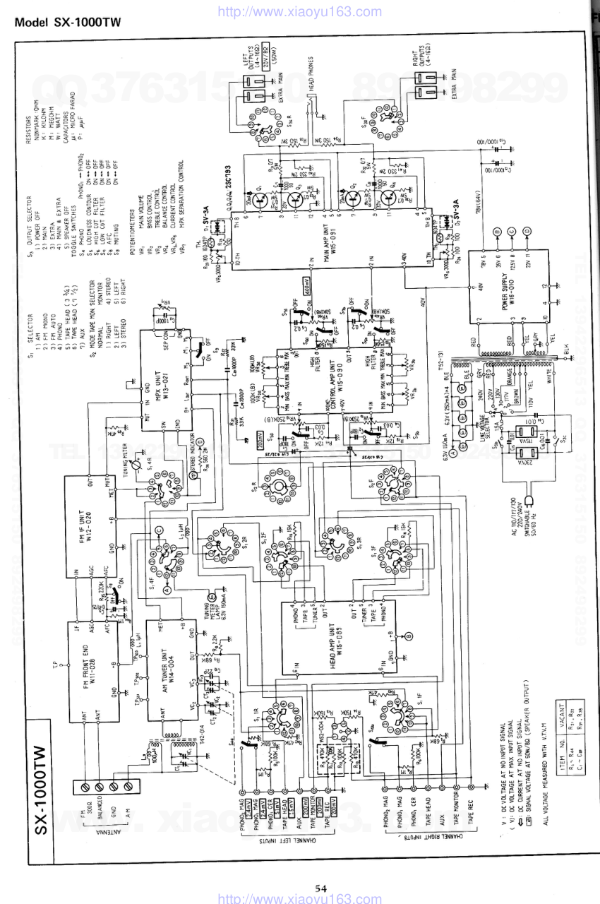 先锋PIONEER SX-1000TW电路图-1 先锋PIONEER SX-1000TW电路图-1