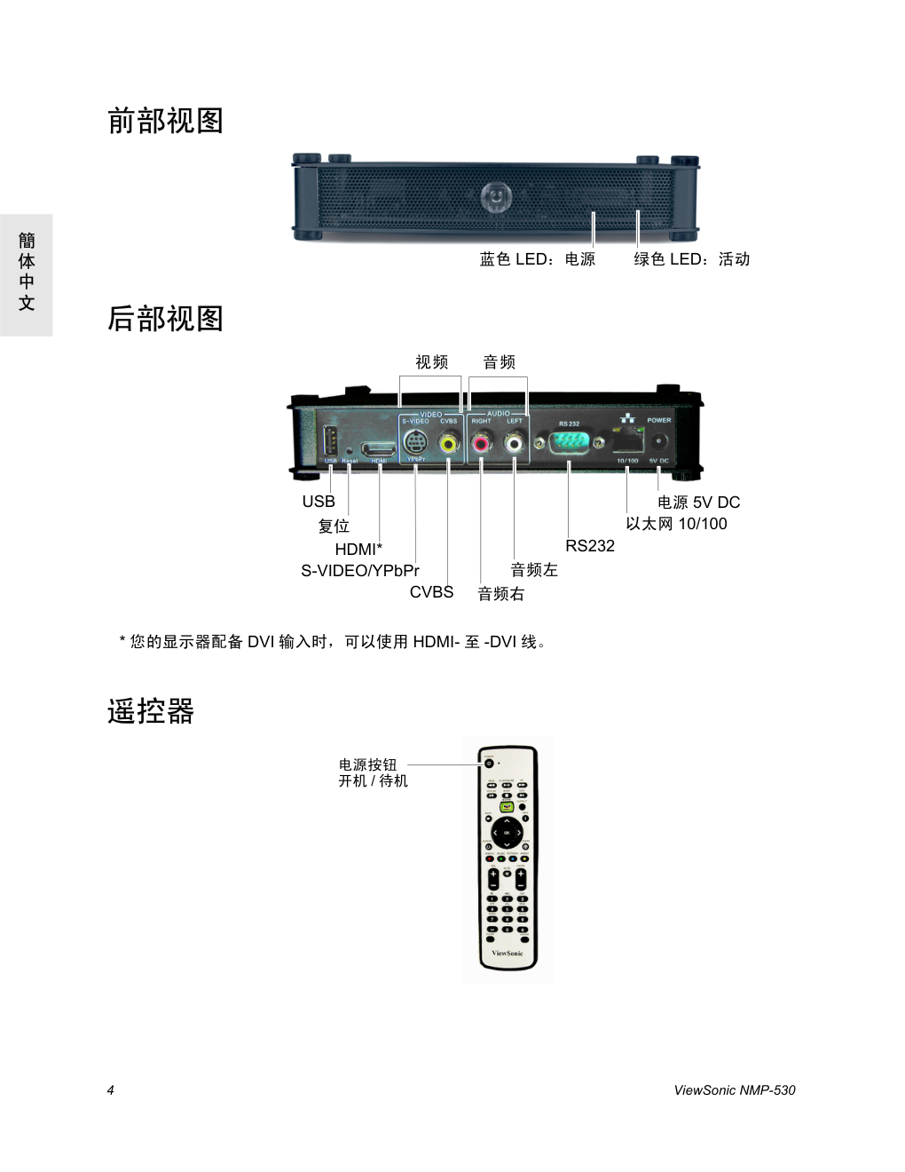 优派网络媒体播放机NMP-530型使用说明书-7