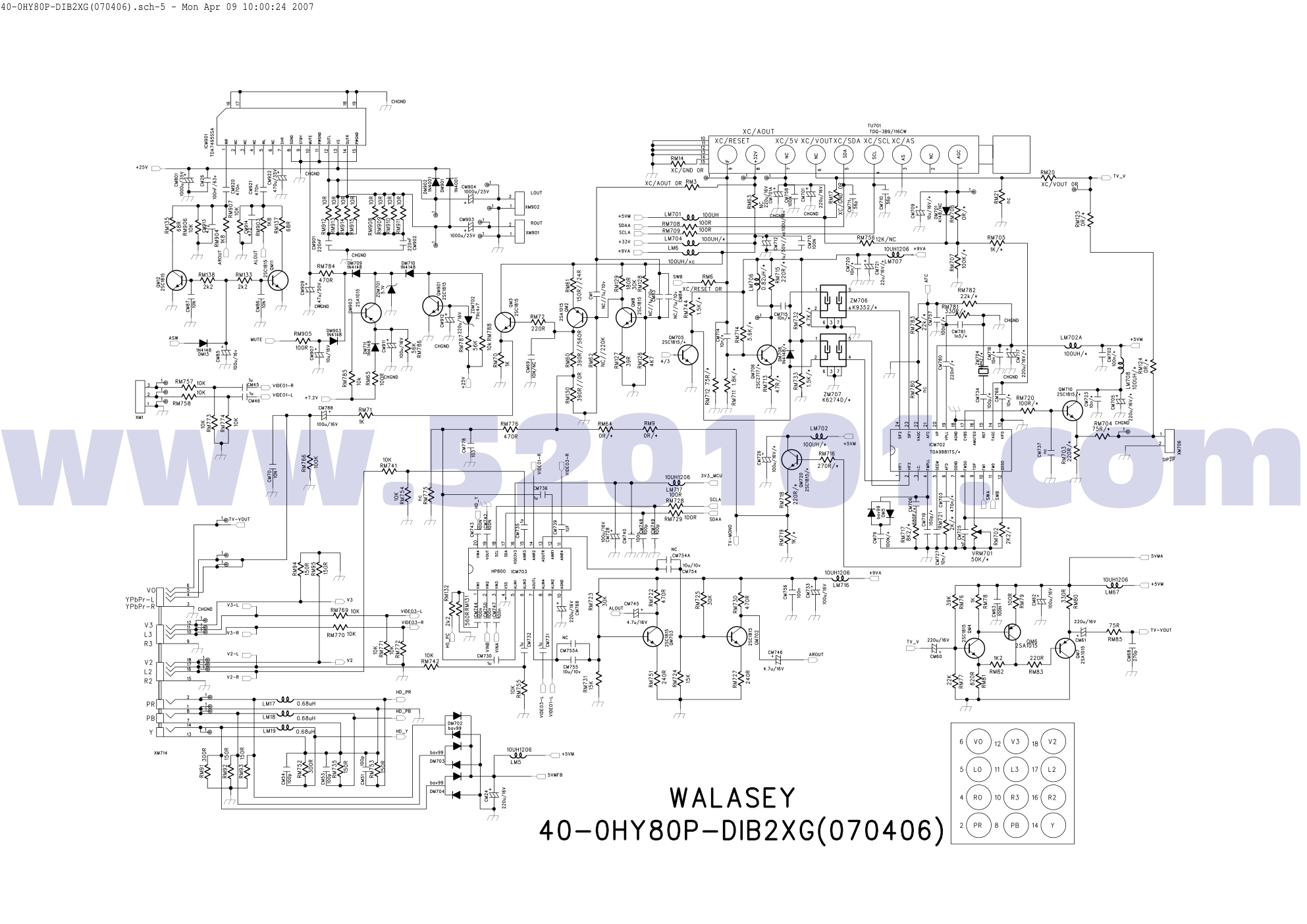 TCL HiD HY80系列机型数字板原理图-4 TCL HiD HY80系列机型数字板原理图-4
