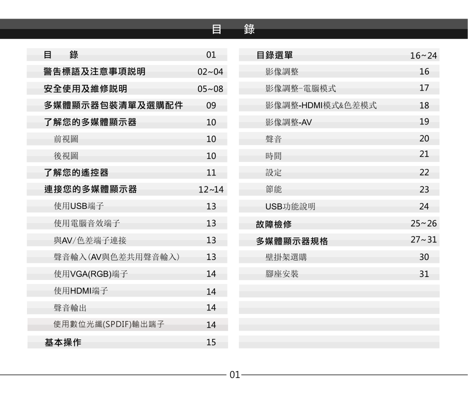 声宝EM-32MA15D液晶彩电使用说明书-1
