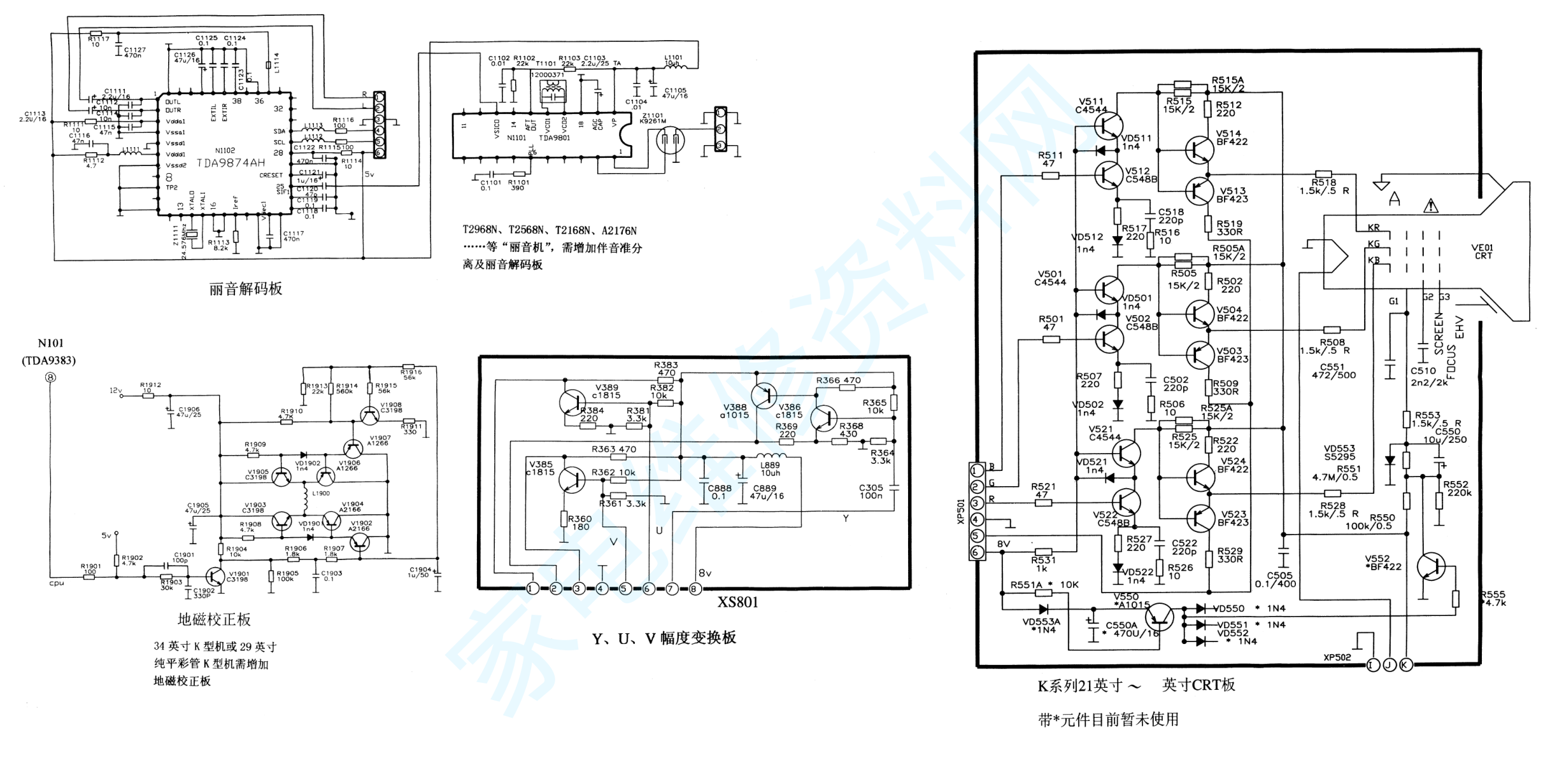 康佳彩电P2961K电路原理图-1 康佳彩电P2961K电路原理图-1