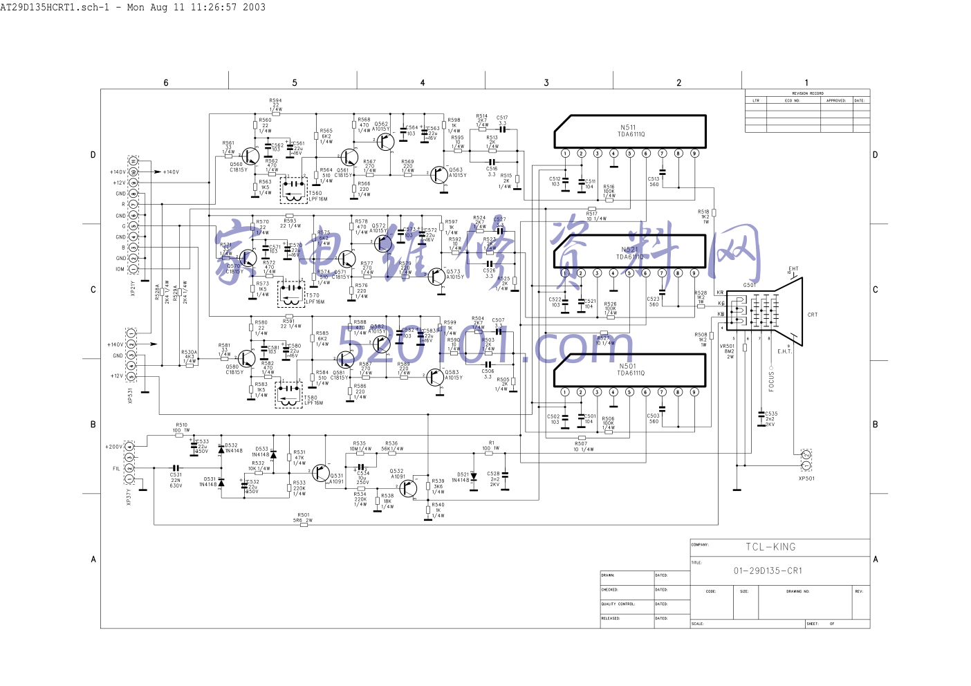 TCL AT29D135型机图纸-0