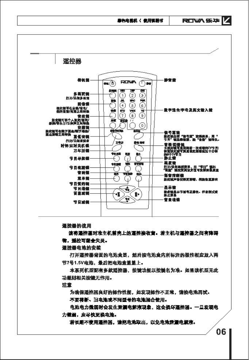乐华29V1PB彩电使用说明书-6 乐华29V1PB彩电使用说明书-6