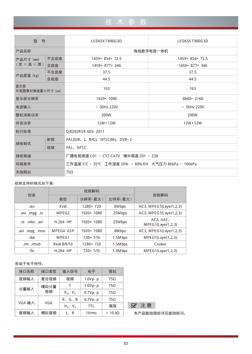 海信LED65XT890G3D液晶彩电使用说明书-4 海信LED65XT890G3D液晶彩电使用说明书-4