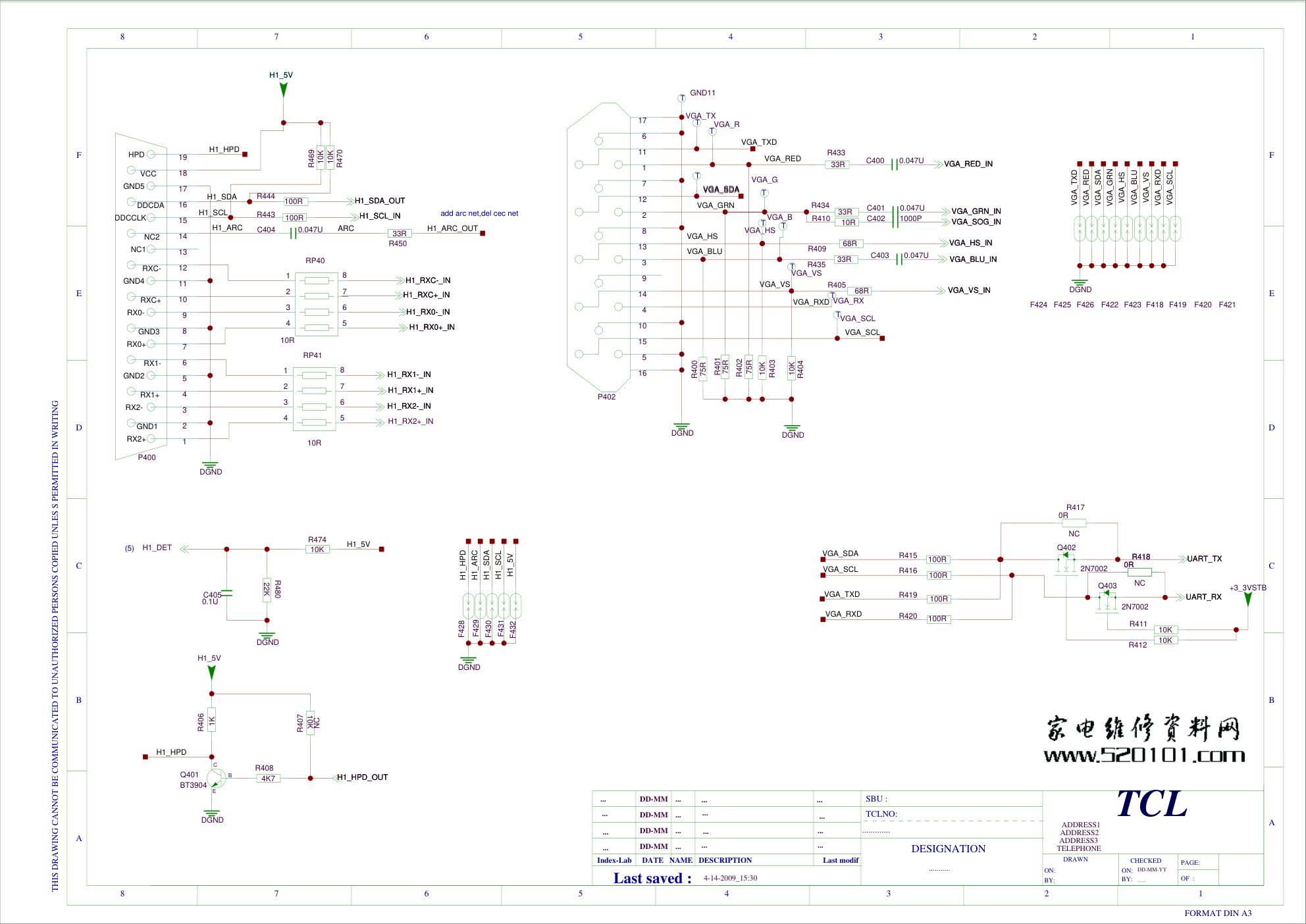 TCL 01-MS8102-MAA2XG主板电路原理图-3 TCL 01-MS8102-MAA2XG主板电路原理图-3