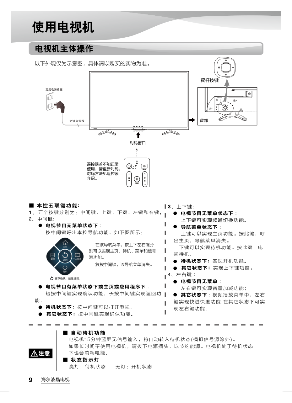 海尔LS55H52A3S液晶彩电使用说明书-9