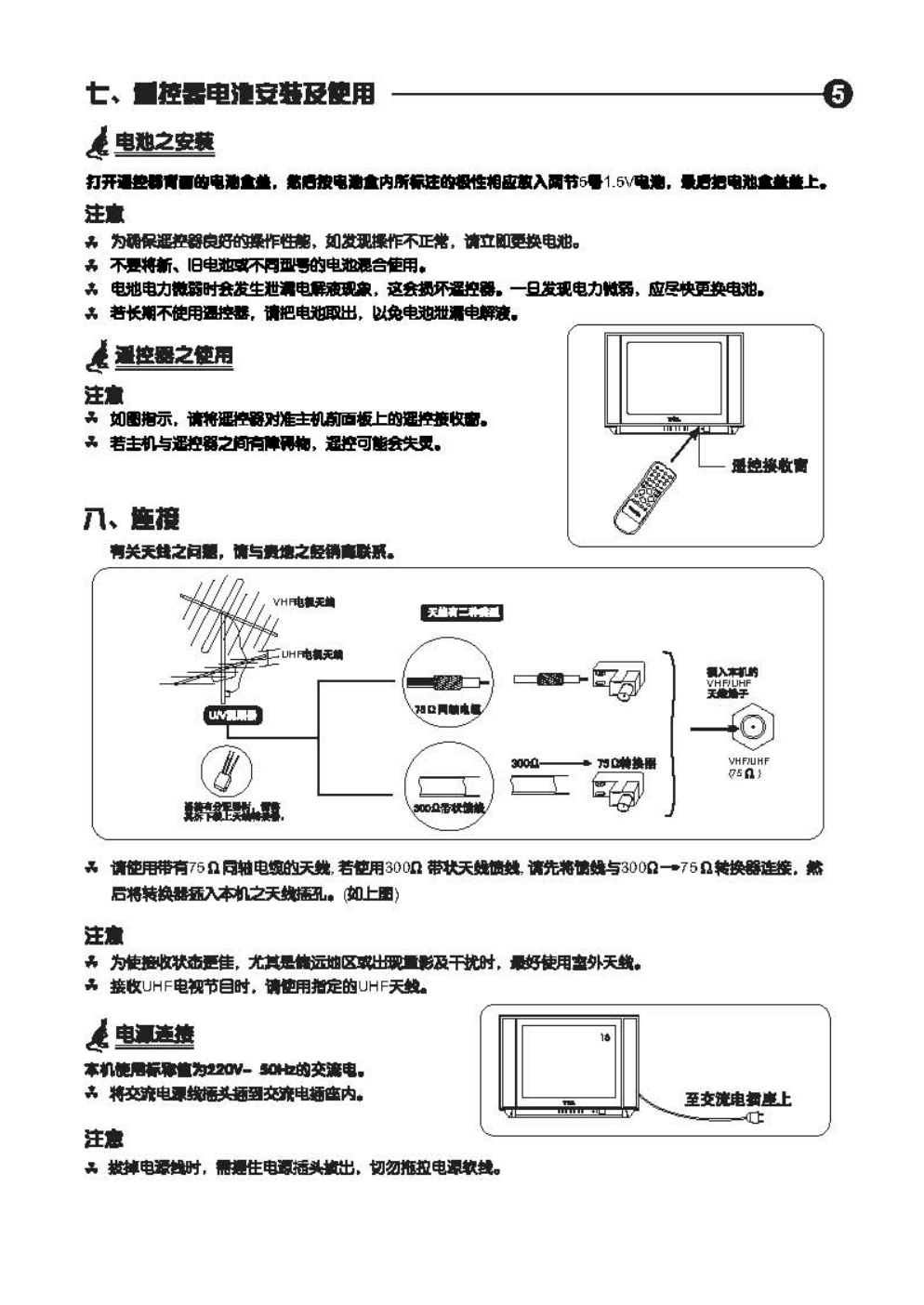 TCL王牌2116EG彩电使用说明书-5