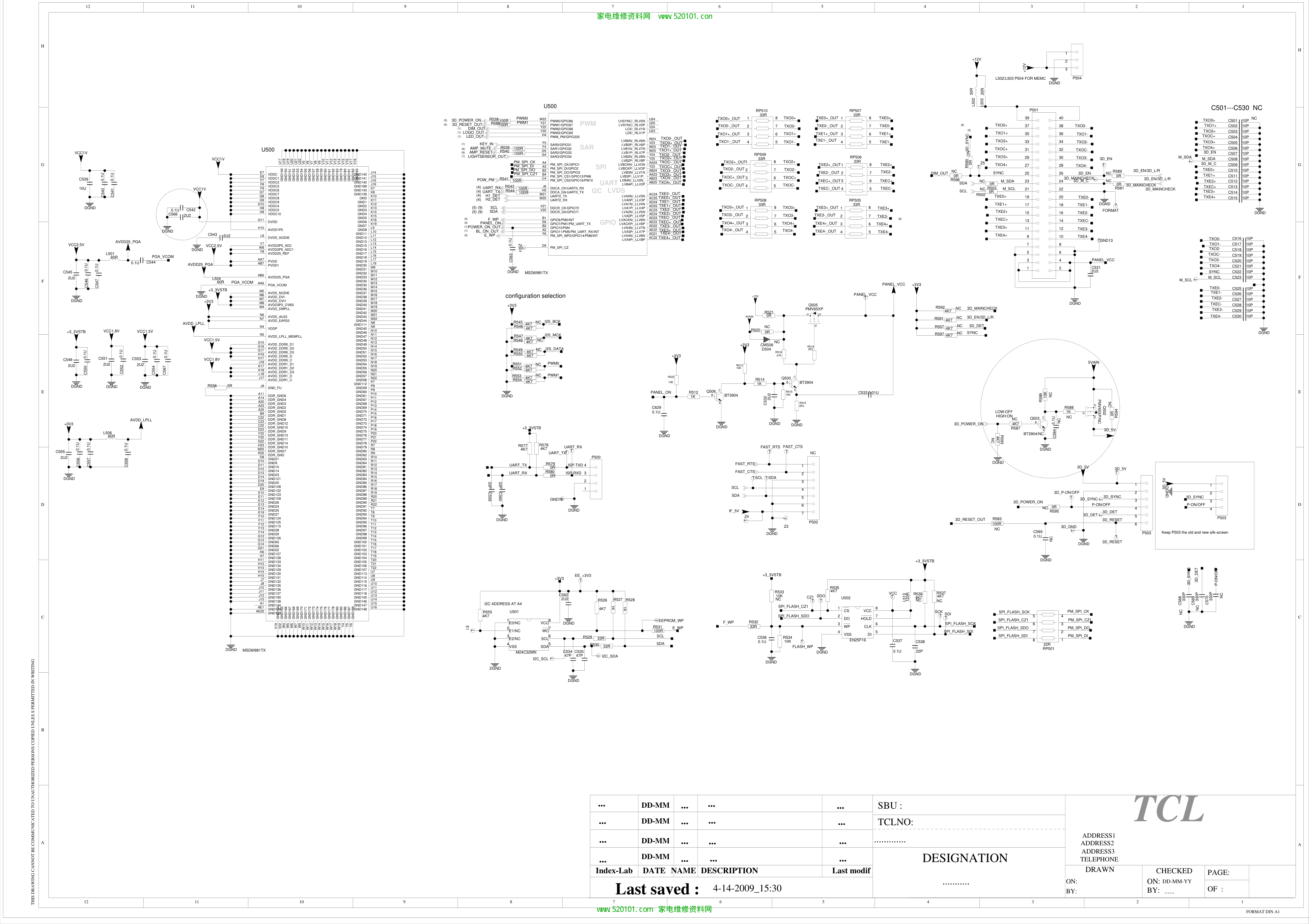 TCL王牌L32P7200-3D(MS28C机芯)液晶彩电主板原理图-4 TCL王牌L32P7200-3D(MS28C机芯)液晶彩电主板原理图-4