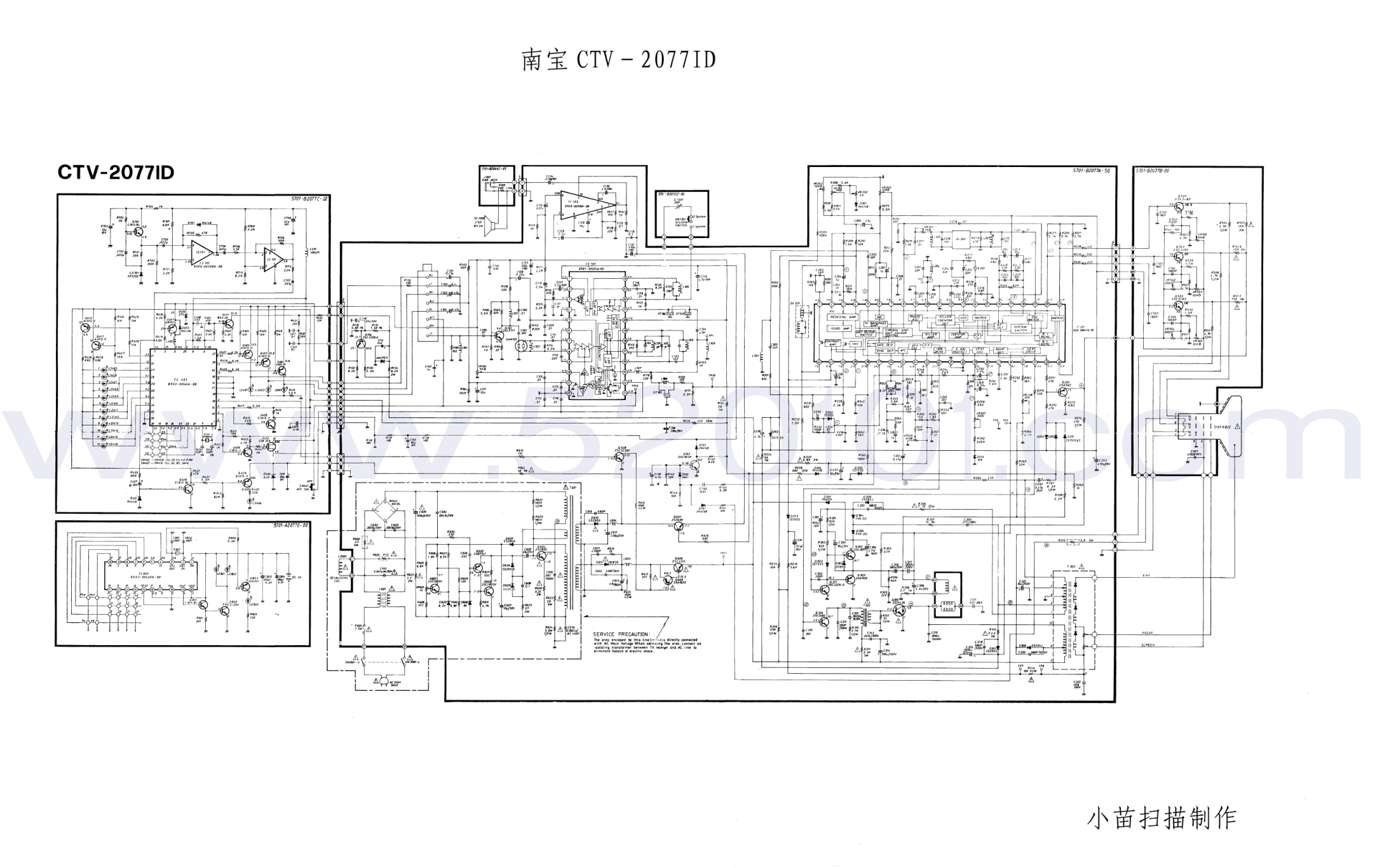 南宝CTV-2077ID彩电原理图-0 南宝CTV-2077ID彩电原理图-0