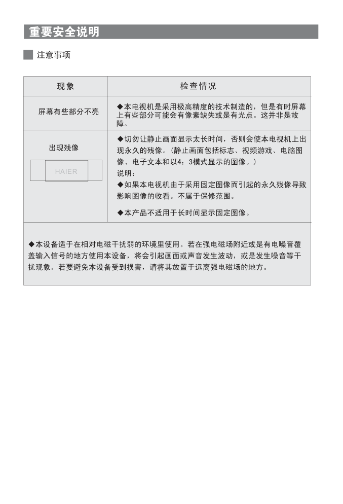 海尔L40R1A液晶彩电使用说明书-4 海尔L40R1A液晶彩电使用说明书-4
