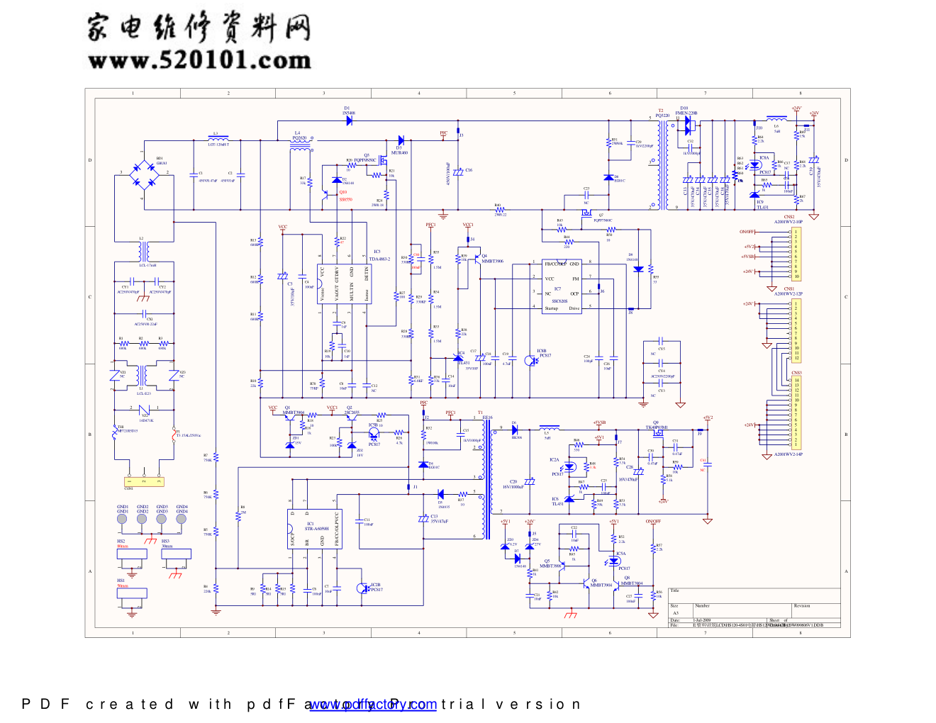 长虹LT32710液晶电视电源板电路图-0 长虹LT32710液晶电视电源板电路图-0