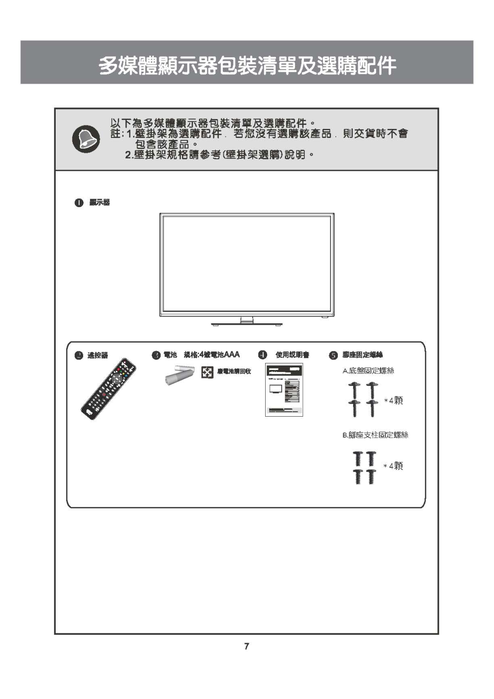 声宝EM-32SK20D液晶彩电使用说明书-7