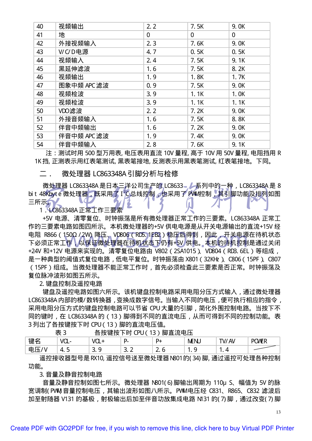 海尔HT-2199D( LC863348A+LA76810)电路分析-2 海尔HT-2199D( LC863348A+LA76810)电路分析-2
