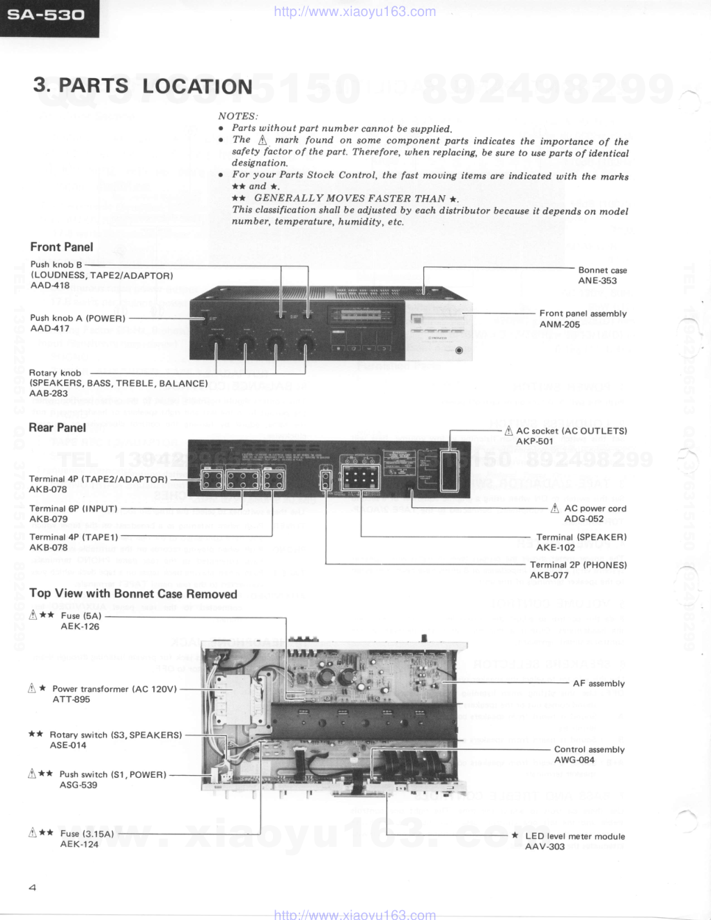 先锋PIONEER SA-530音响电路图-3 先锋PIONEER SA-530音响电路图-3