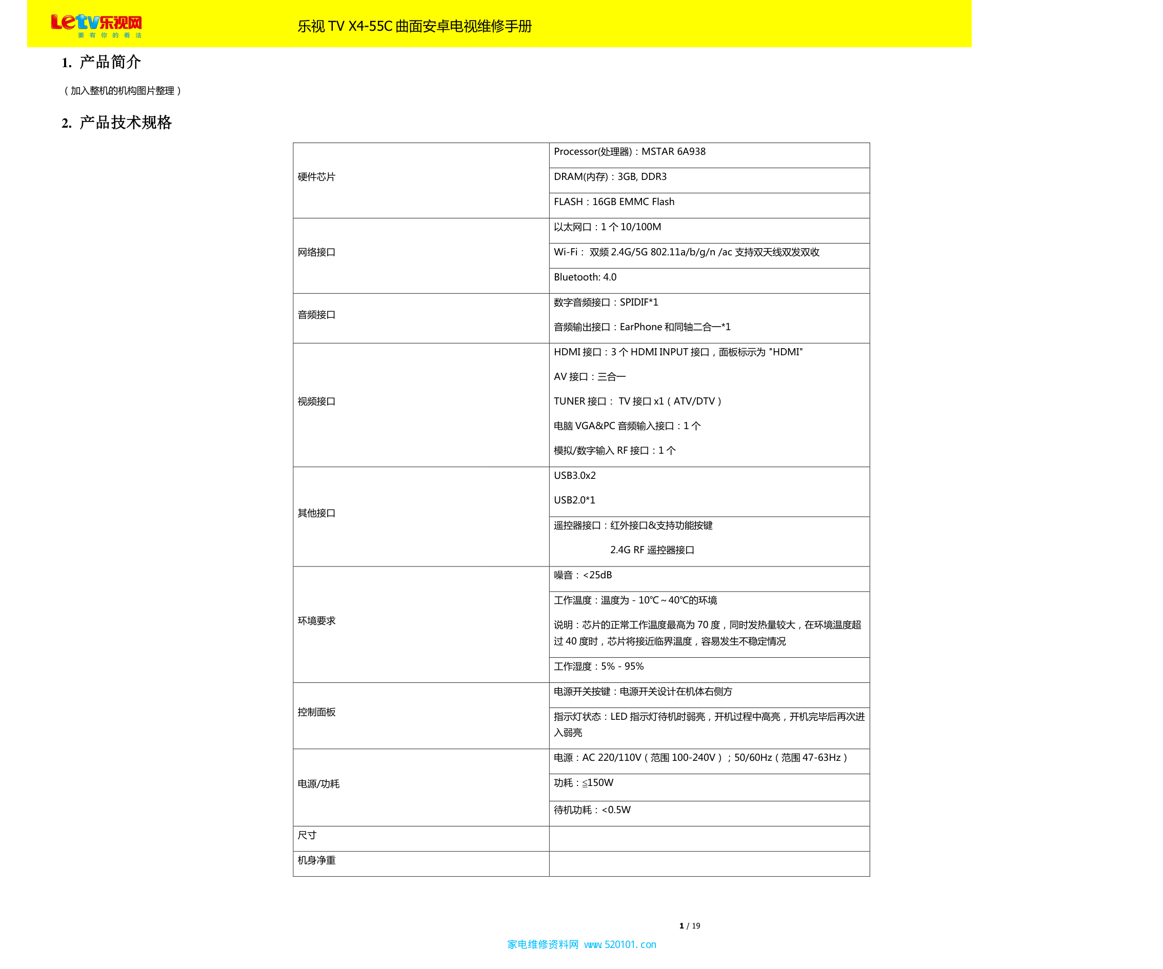 乐视TV X4-55C曲面安卓电视维修手册-2 乐视TV X4-55C曲面安卓电视维修手册-2