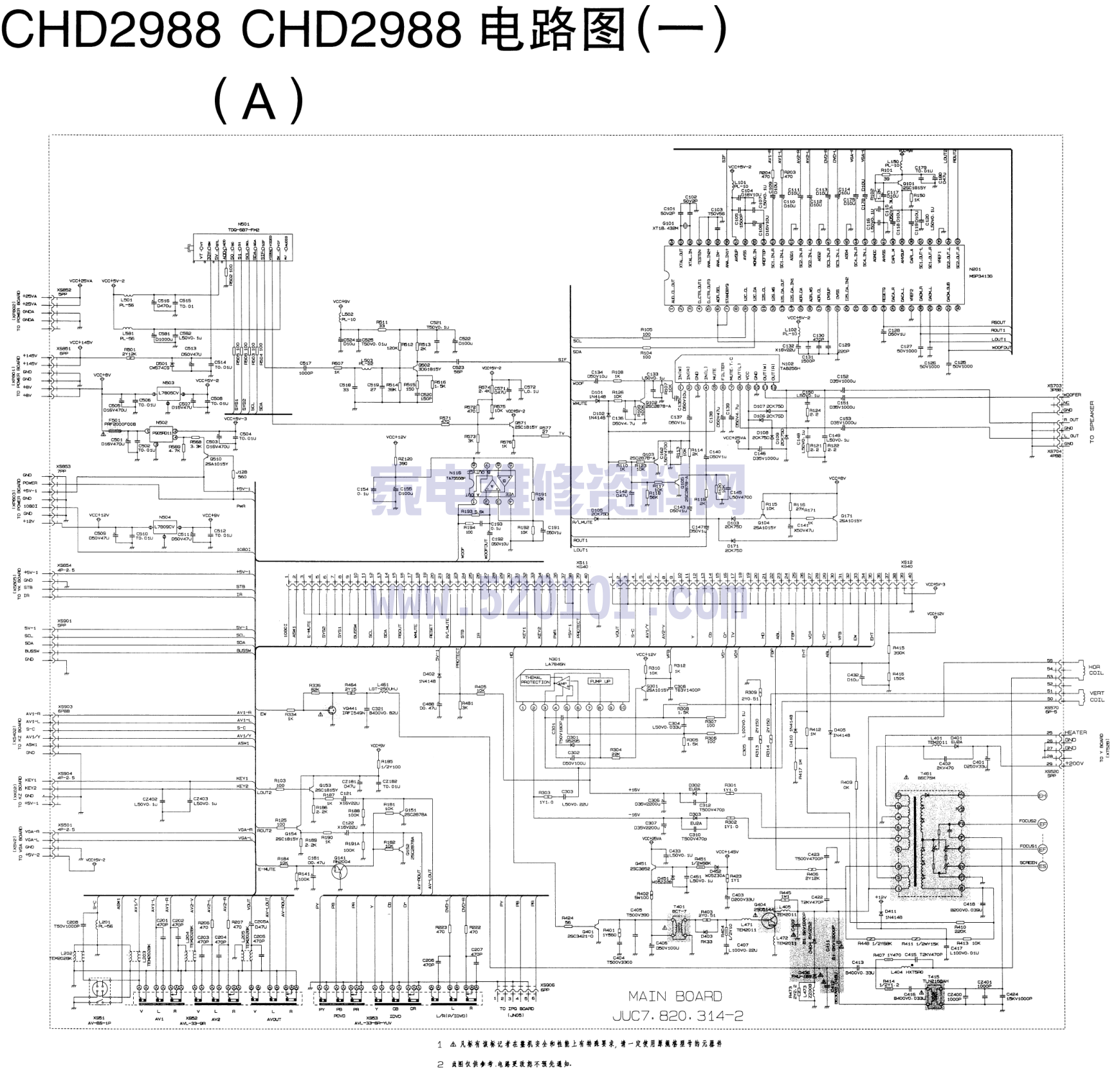 长虹CHD2998 CHD2998A彩电图纸-0 长虹CHD2998 CHD2998A彩电图纸-0