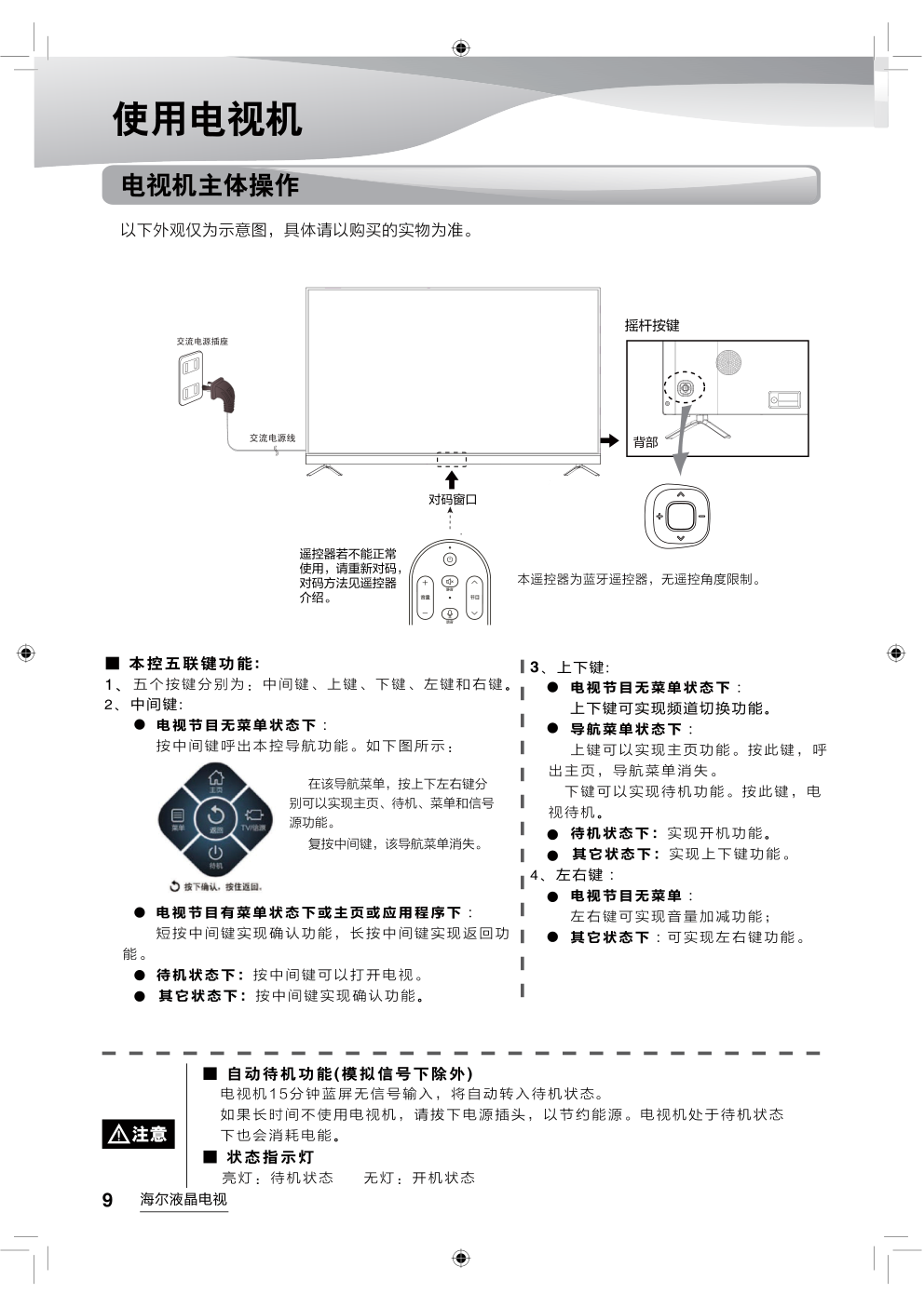 海尔LS55AL88T72液晶彩电使用说明书-9 海尔LS55AL88T72液晶彩电使用说明书-9