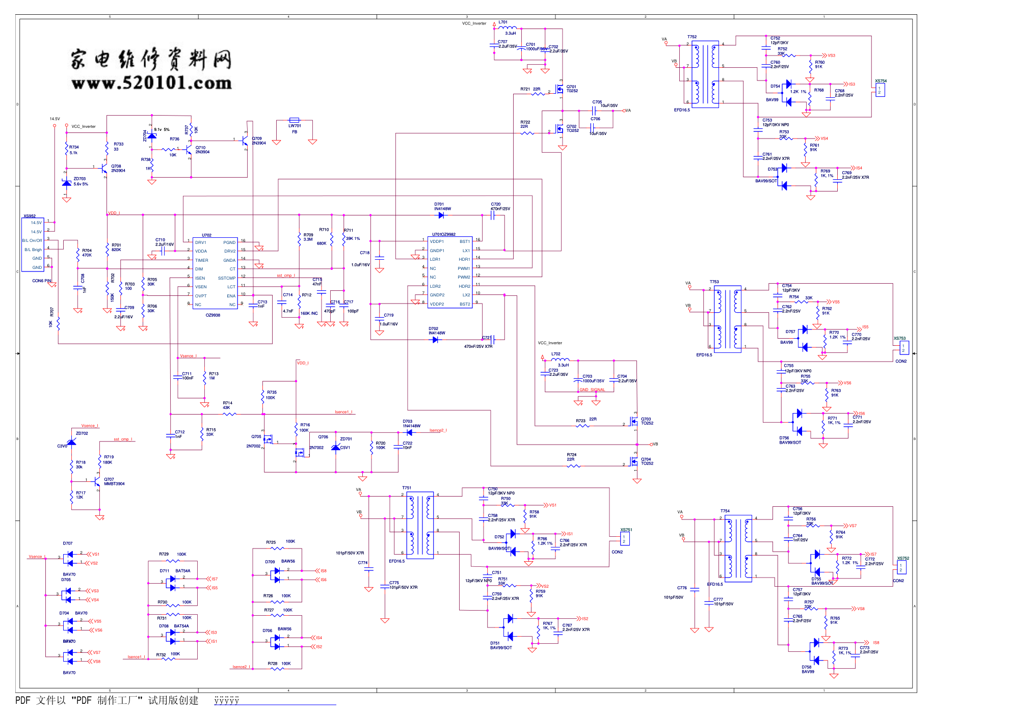 康佳LC26H581B液晶电视35012402电源板电路图-0 康佳LC26H581B液晶电视35012402电源板电路图-0