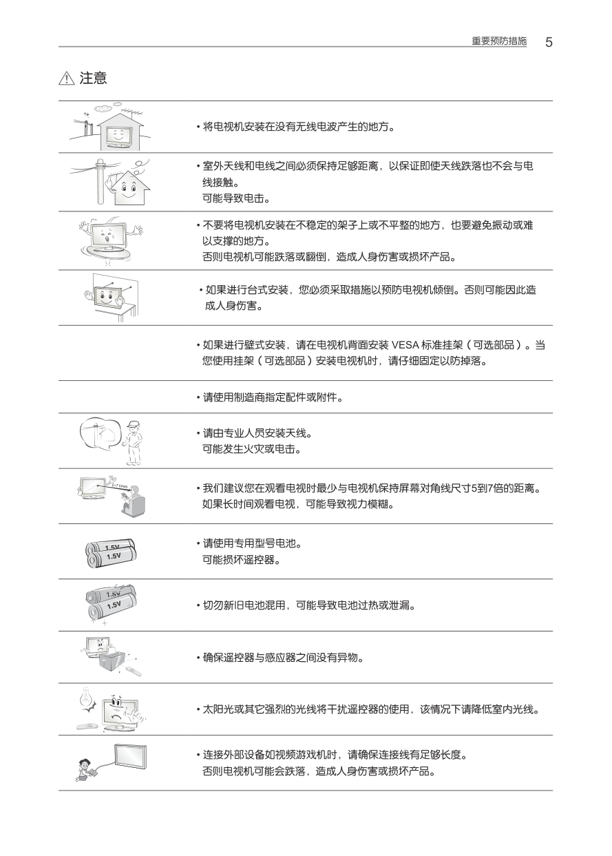 LG 55LM4600-CC液晶彩电使用说明书-5 LG 55LM4600-CC液晶彩电使用说明书-5