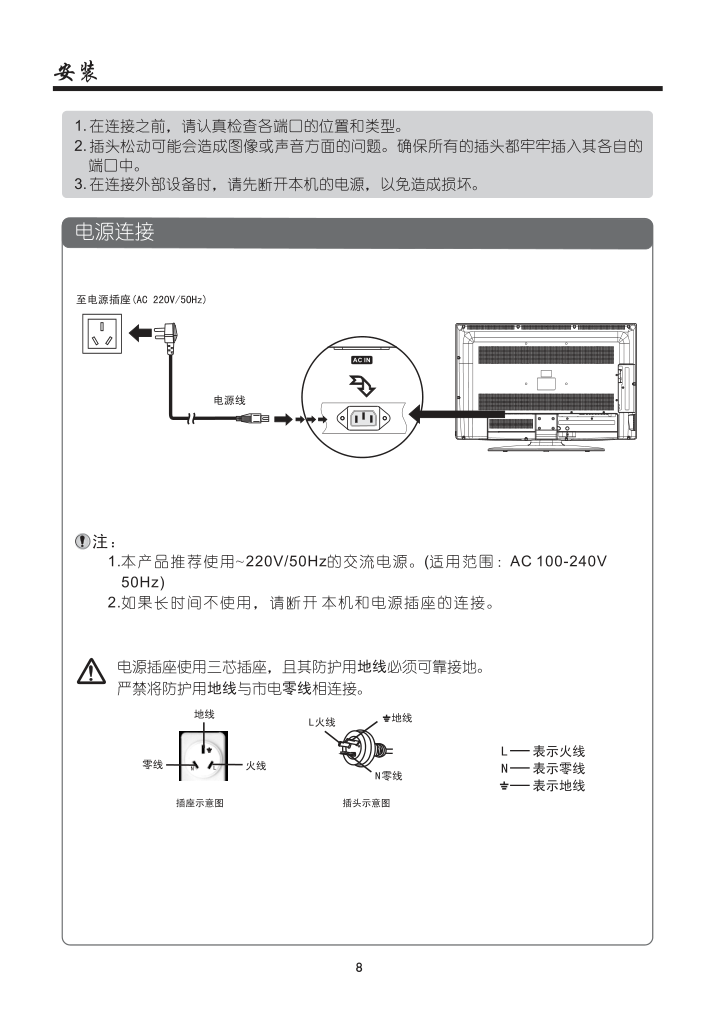 厦华LC-37KM46液晶彩电使用说明书-9