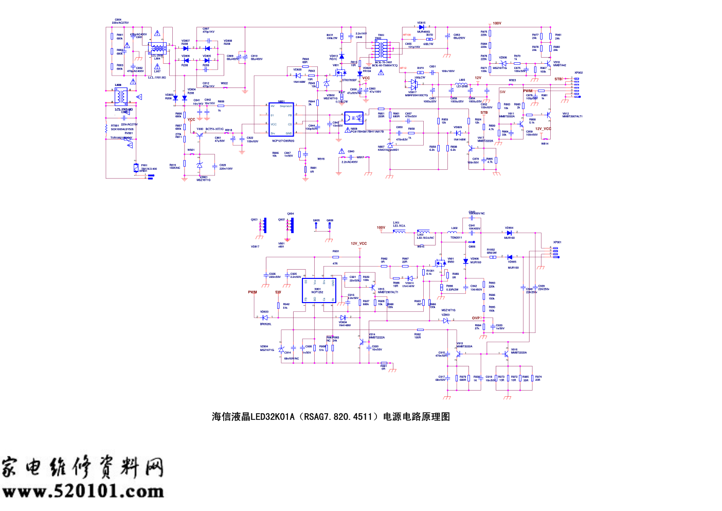 海信液晶LED32K01A（4511板）电源电路原理图-0