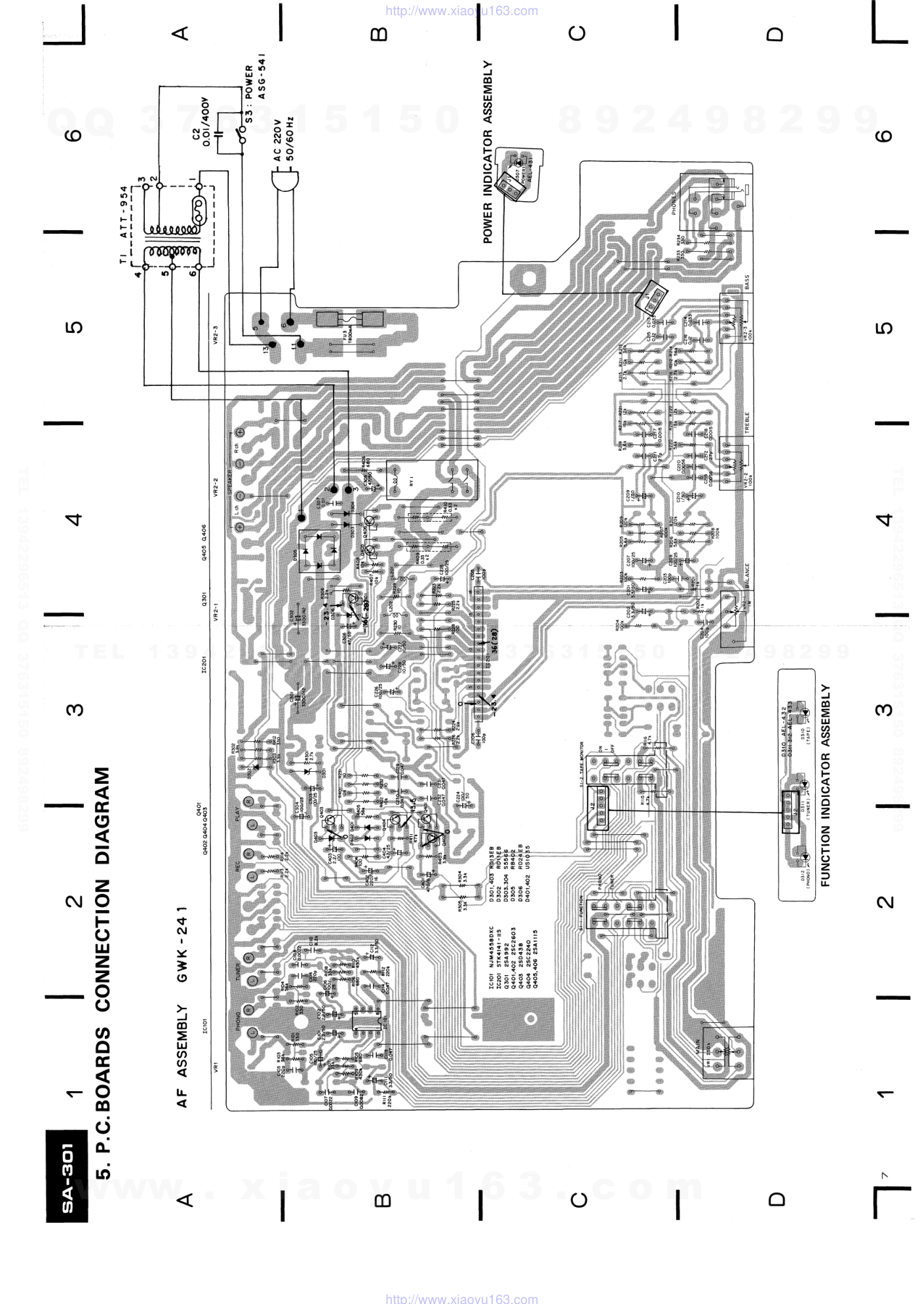 先锋PIONEER SA-301音响电路图-5 先锋PIONEER SA-301音响电路图-5