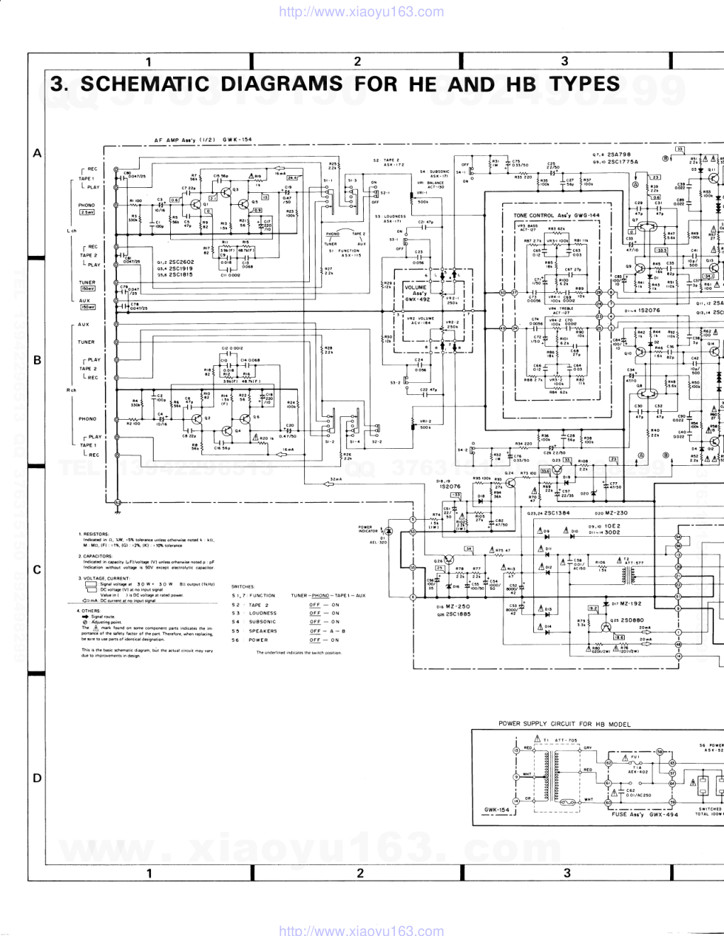 先锋PIONEER SA-510音响电路图-2