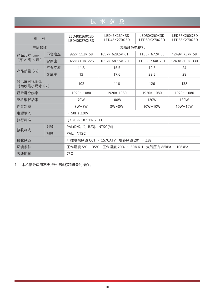 海信LED40K270X3D(025.3960SS)液晶彩电使用说明书-4 海信LED40K270X3D(025.3960SS)液晶彩电使用说明书-4